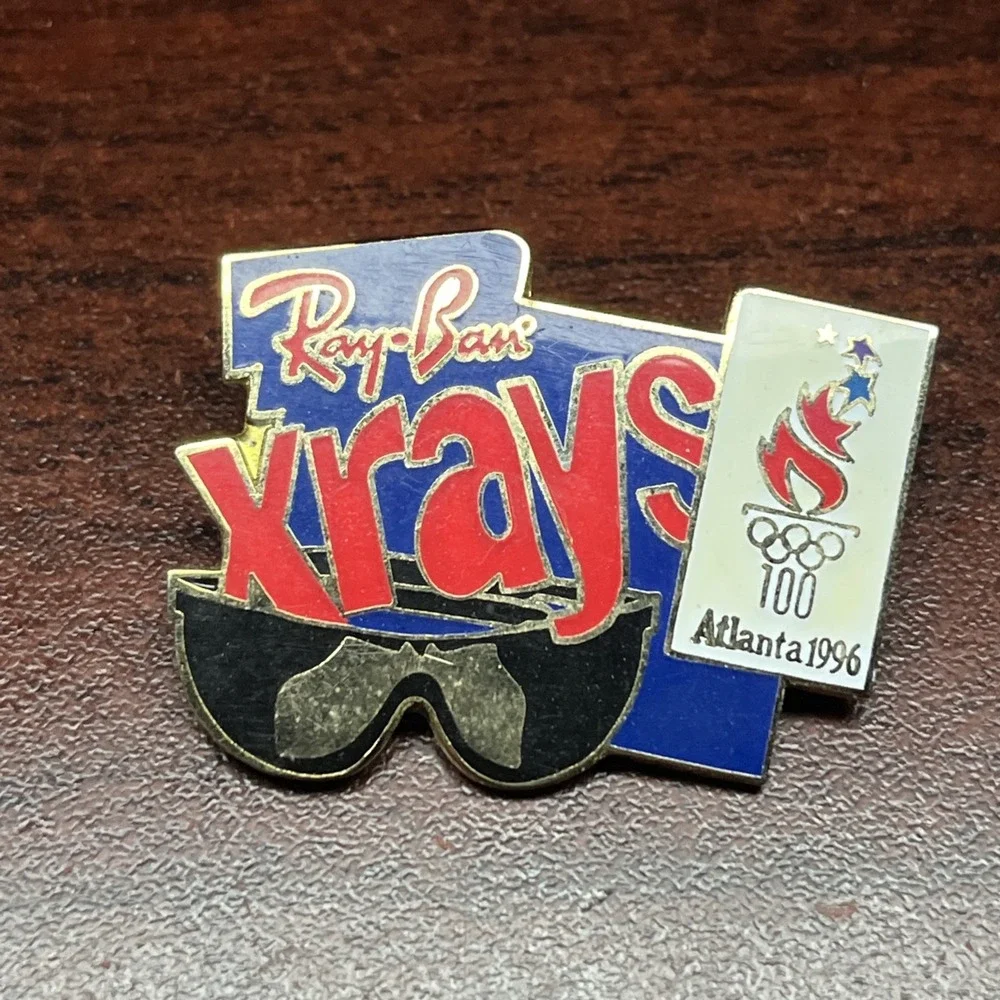 1996 Atlanta Olympics Ray-Ban Xrays Sponsor Sunglasses Lapel Hat Pin‎